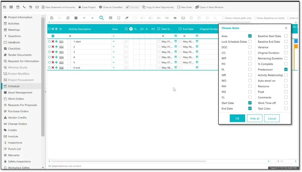 Scheduling – Work Breakdown Structure
