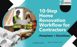 home renovation workflow template for contractors